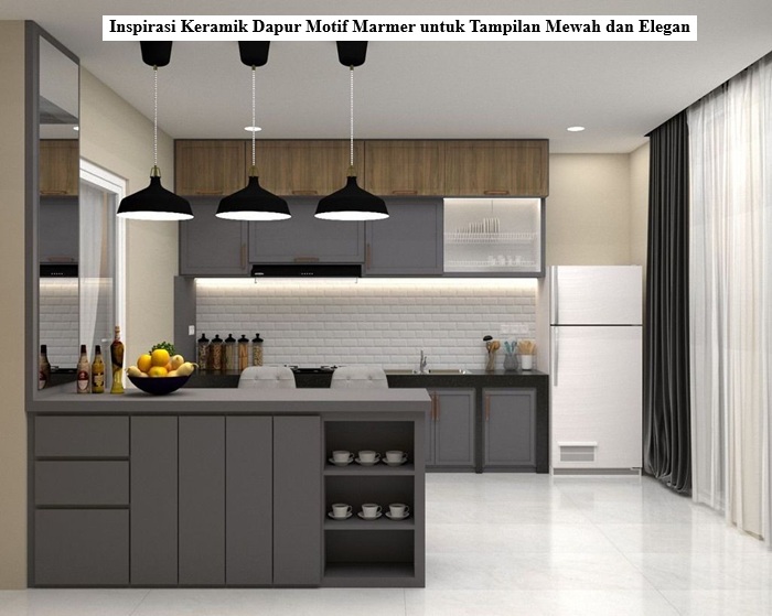 Keramik Dapur Motif Marmer